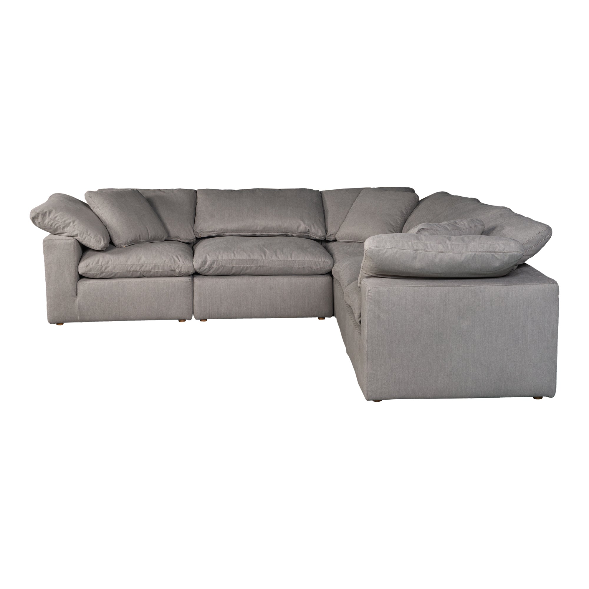 Tera Condo Lounge Modular Sectional Light Grey Modular Sectionals, Grey / Wood and Plywood Frame