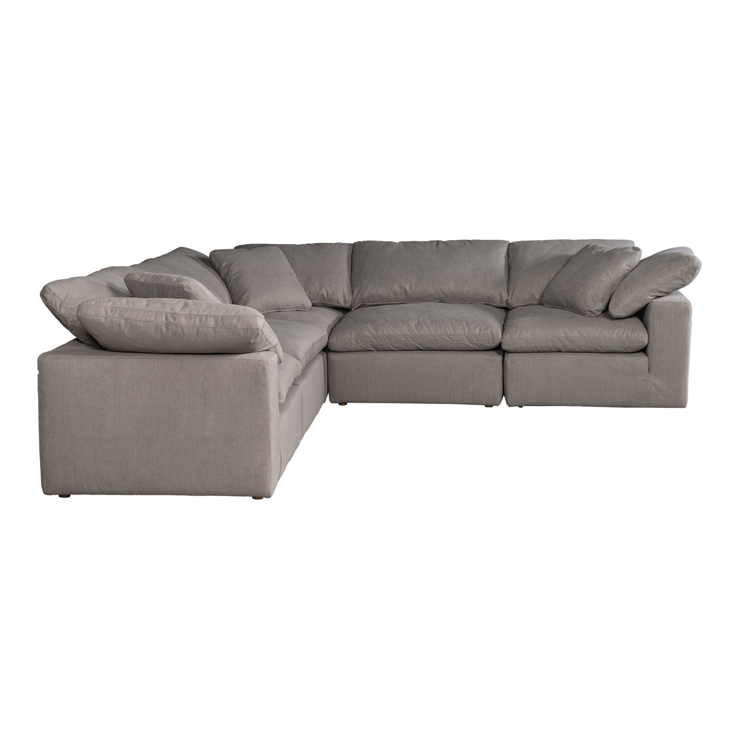 Tera Condo Lounge Modular Sectional Light Grey Modular Sectionals, Grey / Wood and Plywood Frame