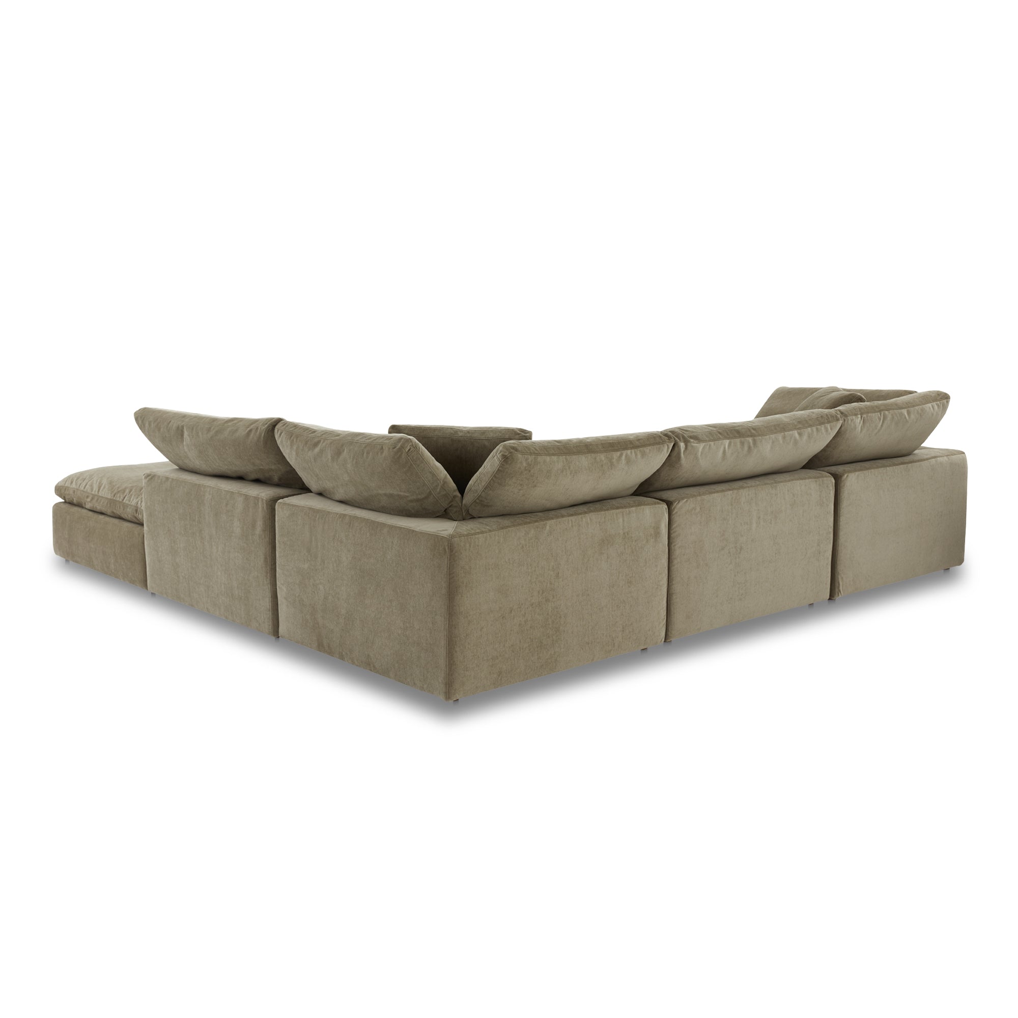 Tera Classic L-Shaped Modular Sectional Desert Sage Modular Sectionals, Green / Wood and Plywood Frame