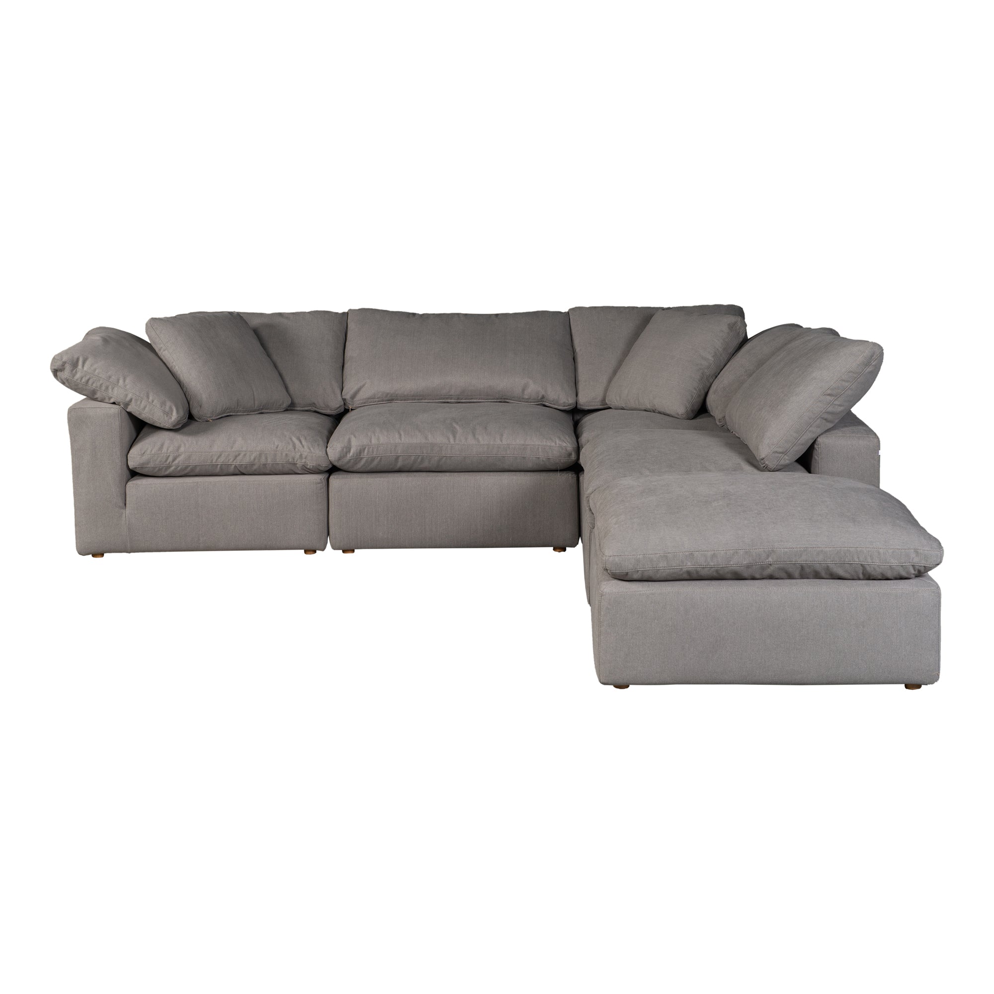 Tera Condo Nook Modular Sectional Light Grey Modular Sectionals, Grey / Wood and Plywood Frame