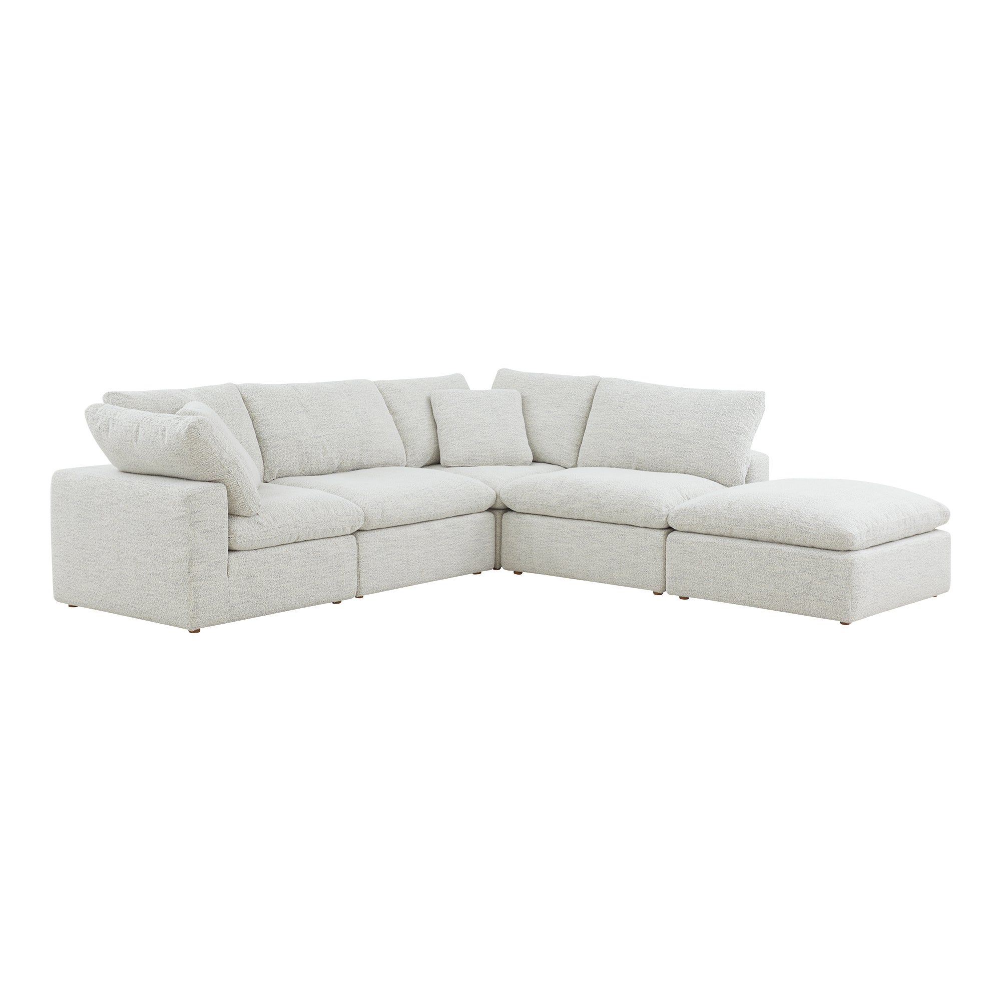 Tera Condo Classic L-Shaped Modular Sectional Coastside Sand Modular Sectionals, / Wood and Plywood Frame