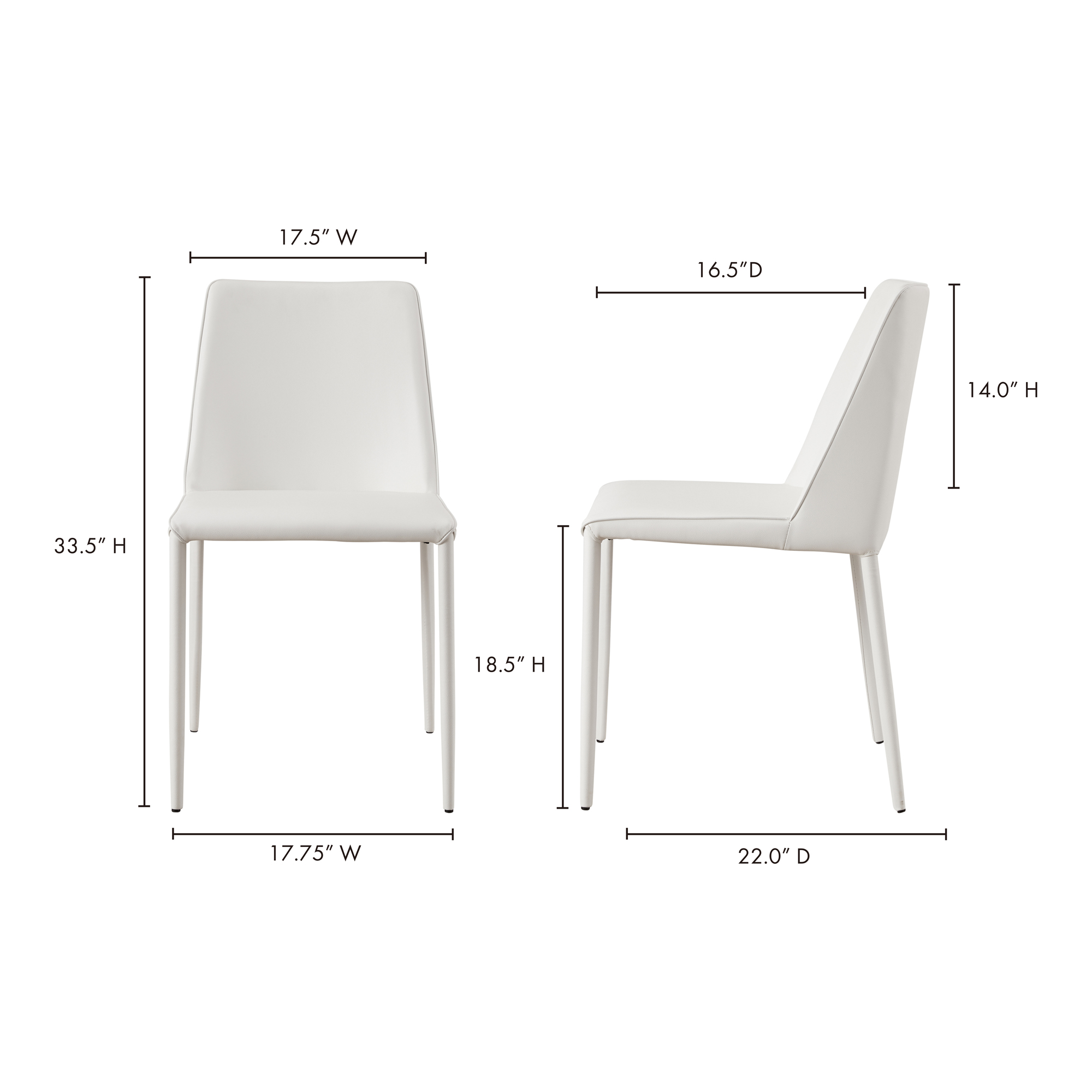 Norah Fabric Dining Chair Light Grey - Set Of Two Dining Chairs, Grey / Iron Frame