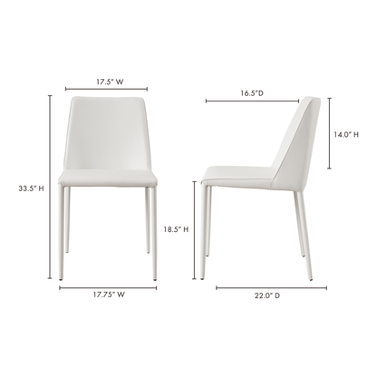 Norah Fabric Dining Chair Light Grey - Set Of Two Dining Chairs, Grey / Iron Frame