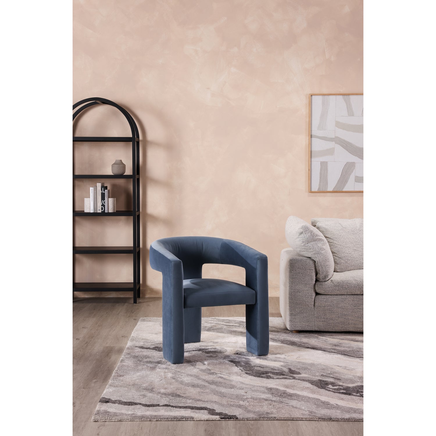 Elio Chair Rosa Clay Accent Chairs, Pink / Plywood Frame