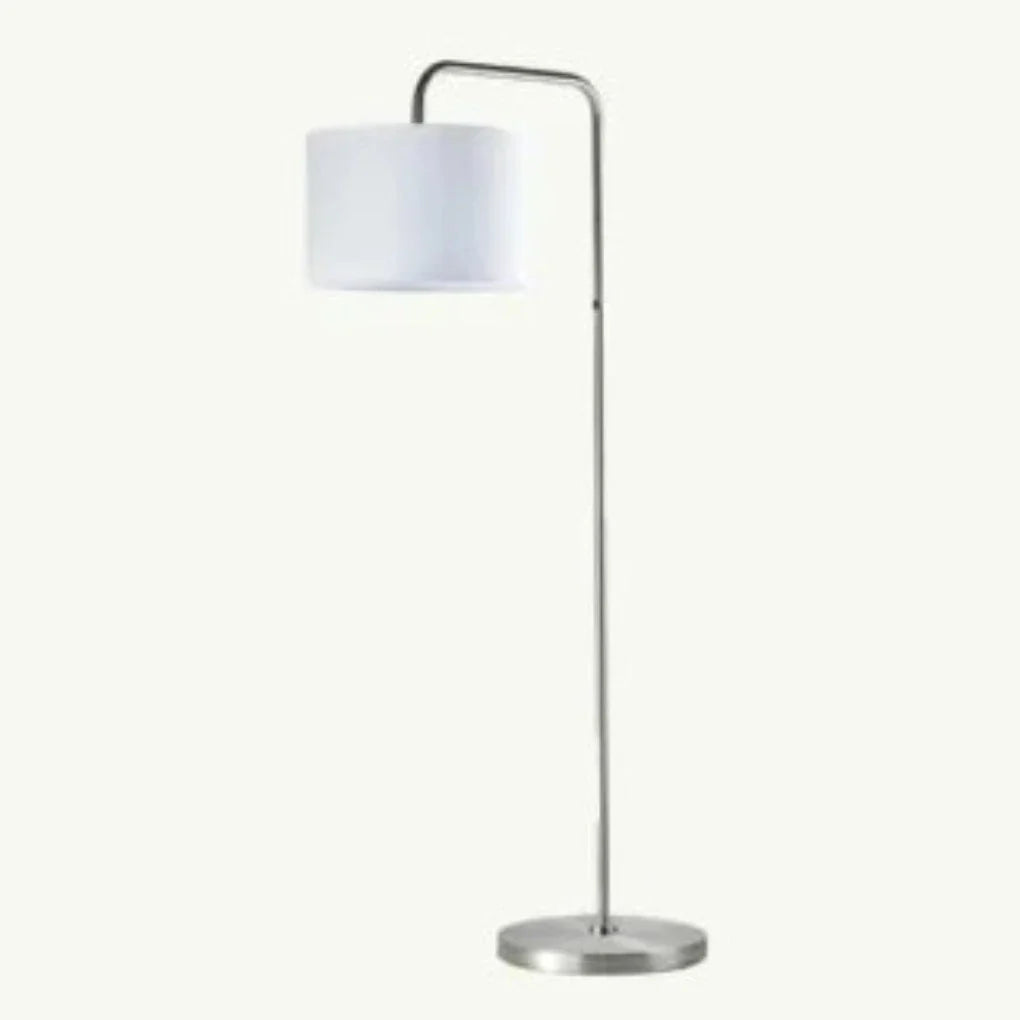 Modern Floor Lamp - UL Approved, Steel, Cloth &amp; Wood, 120V 60Hz AC, 1*E26 100W (Bulb Not included)