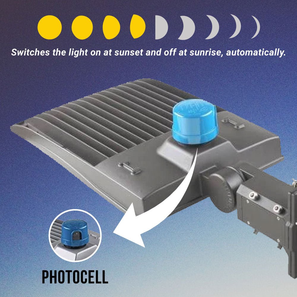 LED Pole Light with Dusk-to-Dawn Photocell, 300W/240W/200W Adjustable, 5700K, 133LM/W, Universal Mount, IP65 Waterproof, AC120-277V Ð Outdoor Parking Lot &amp; Street Lighting
