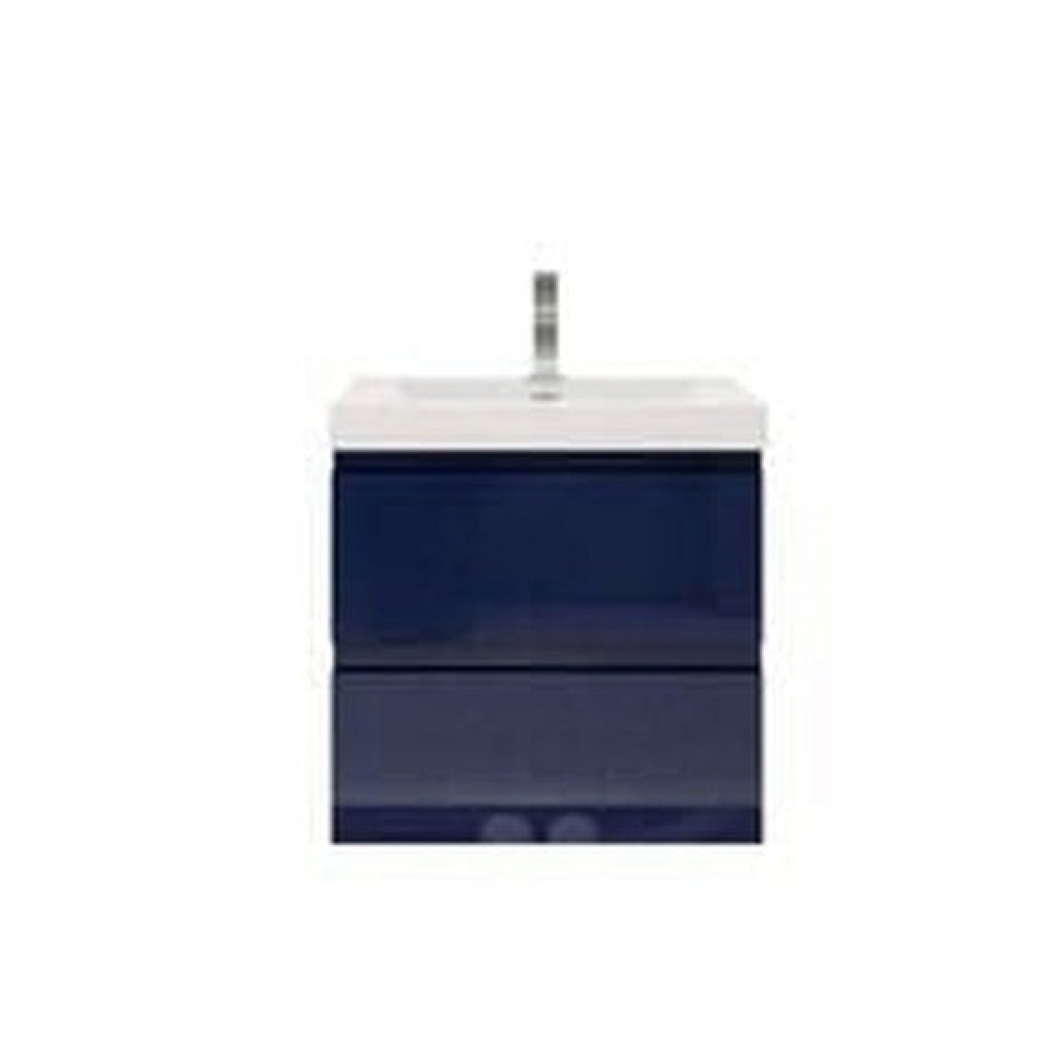 Boho Elegance 24&quot; High Gloss Night Blue Wall-Mounted Vanity With Single Reinforced White Acrylic Sink
