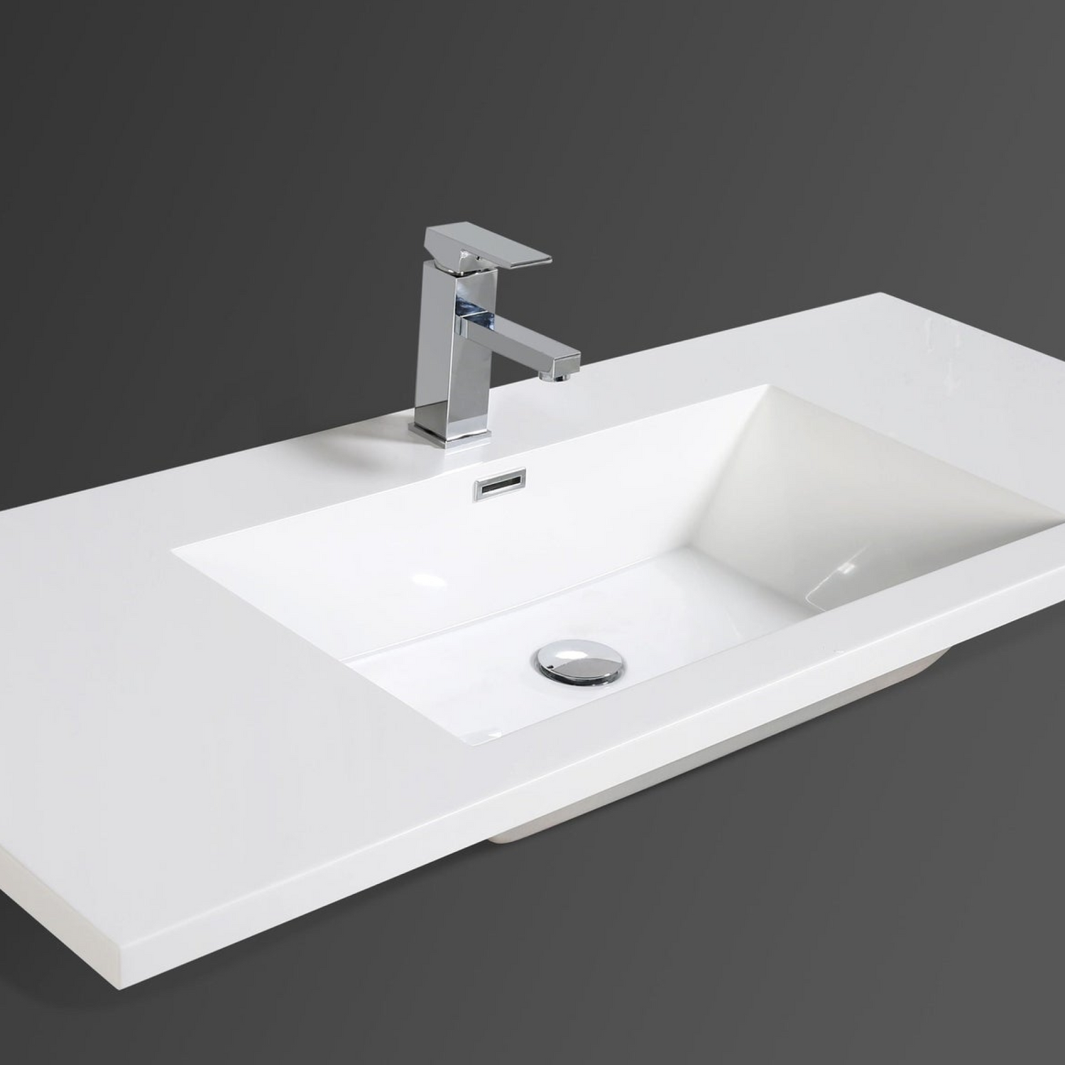 Amara 48&quot; High Gloss White Freestanding Vanity With Single Reinforced White Acrylic Sink