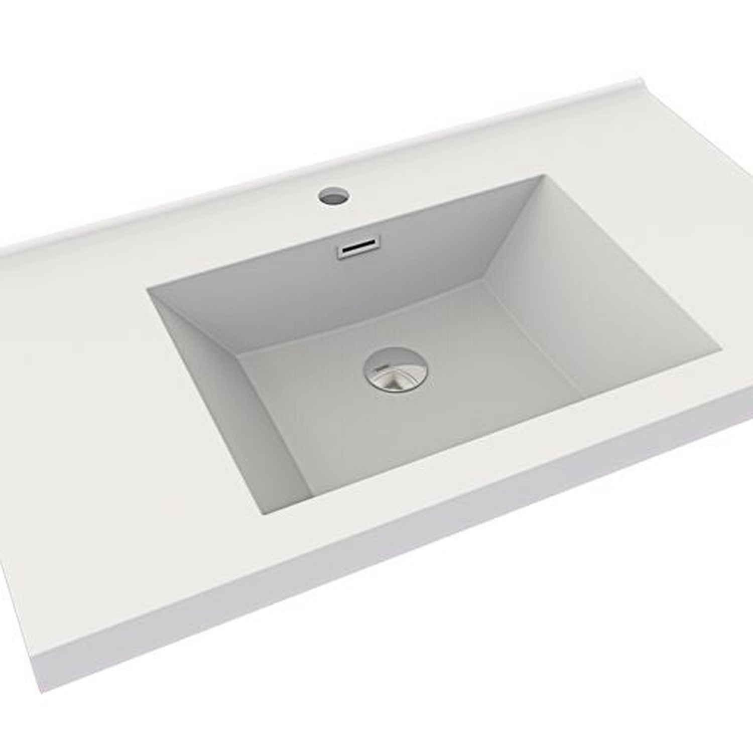 Eden 36&quot; High Gloss White Wall-Mounted Modern Vanity With Single Reinforced White Acrylic Sink