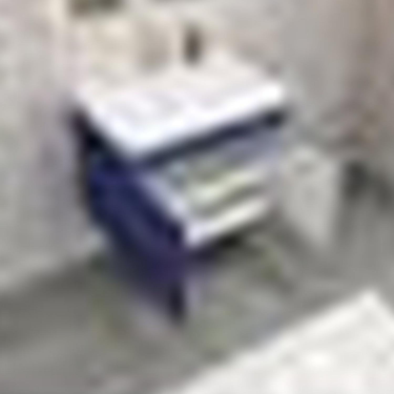 Elara 30&quot; High Gloss Night Blue Wall-Mounted Vanity With Single Reinforced White Acrylic Sink