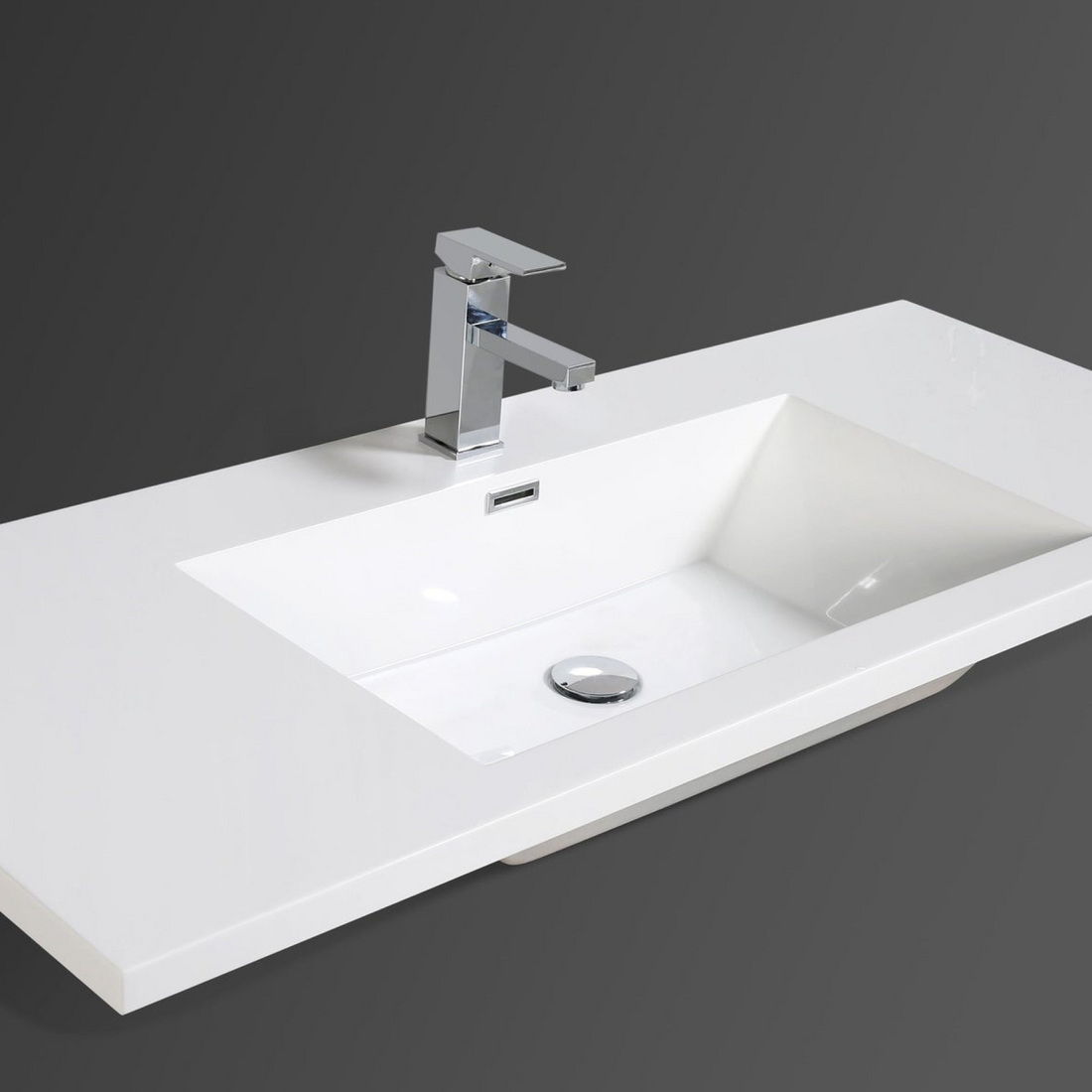 Amara 48&quot; Dark Gray Oak Freestanding Vanity With Single Reinforced White Acrylic Sink