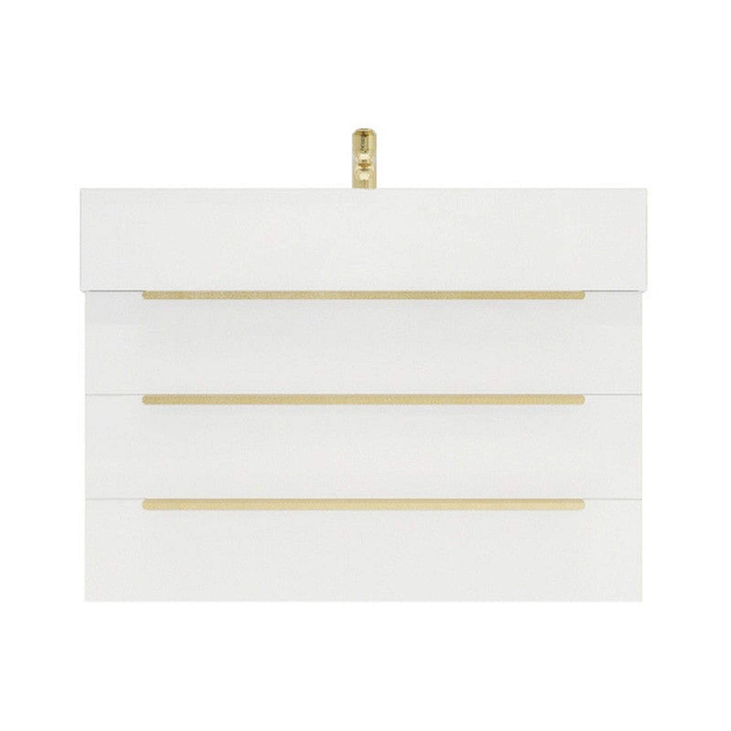 Elara 30&quot; High Gloss White Wall-Mounted Vanity With Single Reinforced White Acrylic Sink