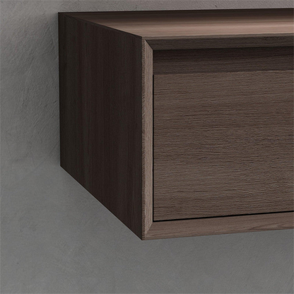 Aria 48&quot; Red Oak Floating Vanity With Single Reinforced White Acrylic Sink