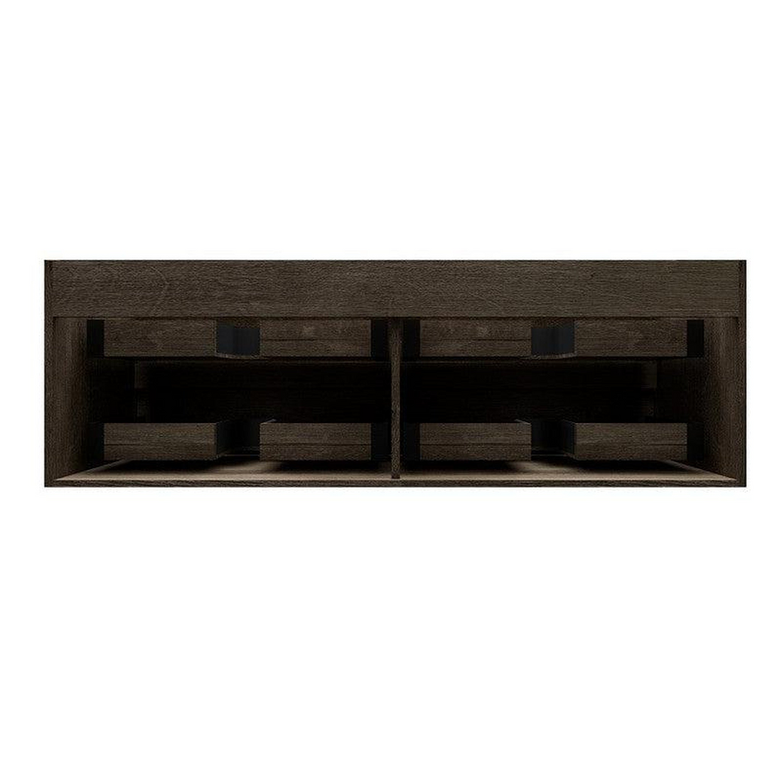 Prime 60&quot; Gray Oak Wall-Mounted Vanity With Single Faucet Hole and Reinforced White Acrylic Sink