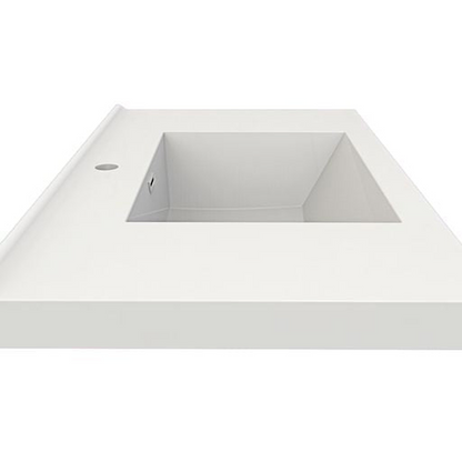 Eden 42&quot; White Oak Wall-Mounted Modern Vanity With Single Reinforced White Acrylic Sink