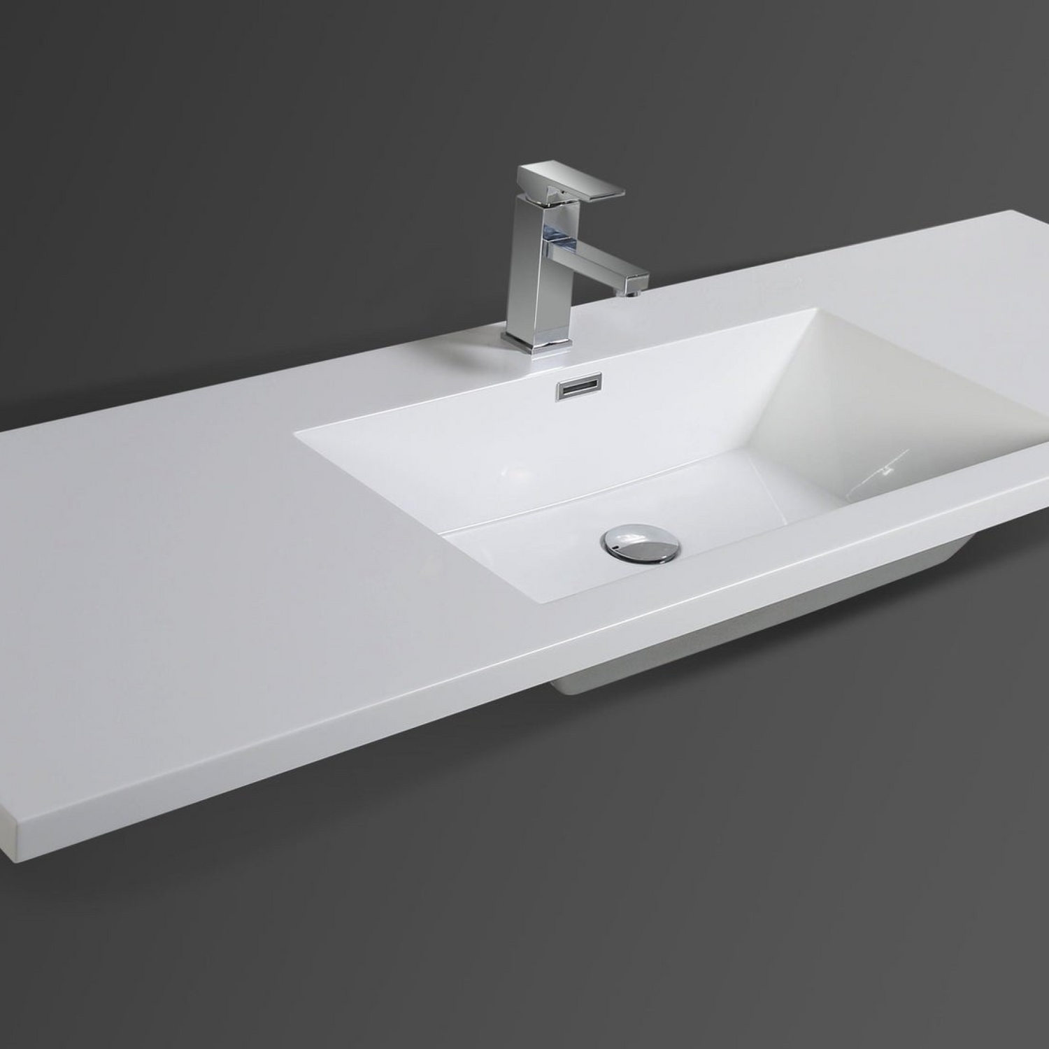 Amara 60&quot; High Gloss Night Blue Freestanding Vanity With Single Reinforced White Acrylic Sink