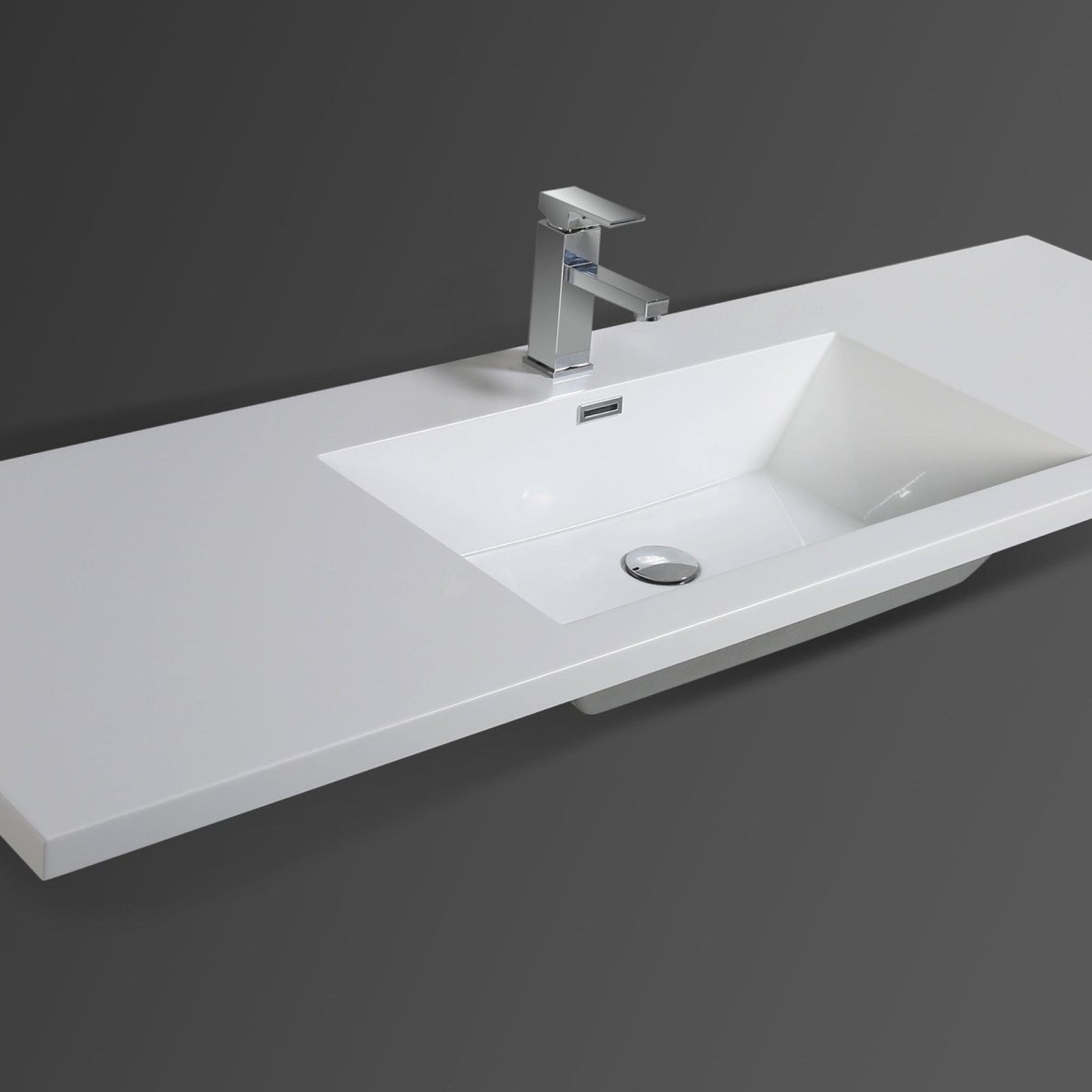 Boho Elegance 60&quot; High Gloss White Wall-Mounted Vanity With Single Reinforced White Acrylic Sink