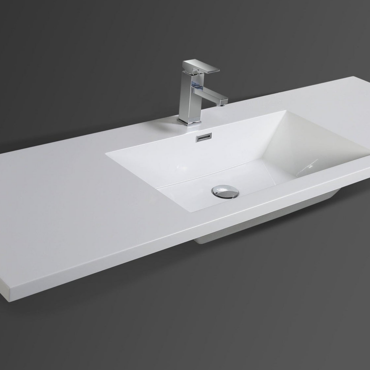 Boho Elegance 60&quot; Rosewood Wall-Mounted Vanity With Single Reinforced White Acrylic Sink