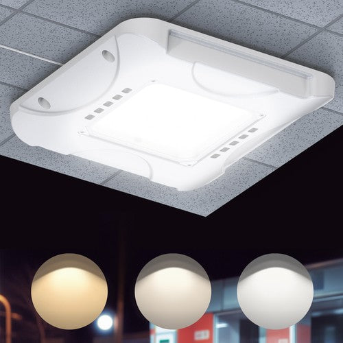 150W LED Canopy Light (Equiv.450W) 4500-5700K Adjustable, Square Gas Station Lamp