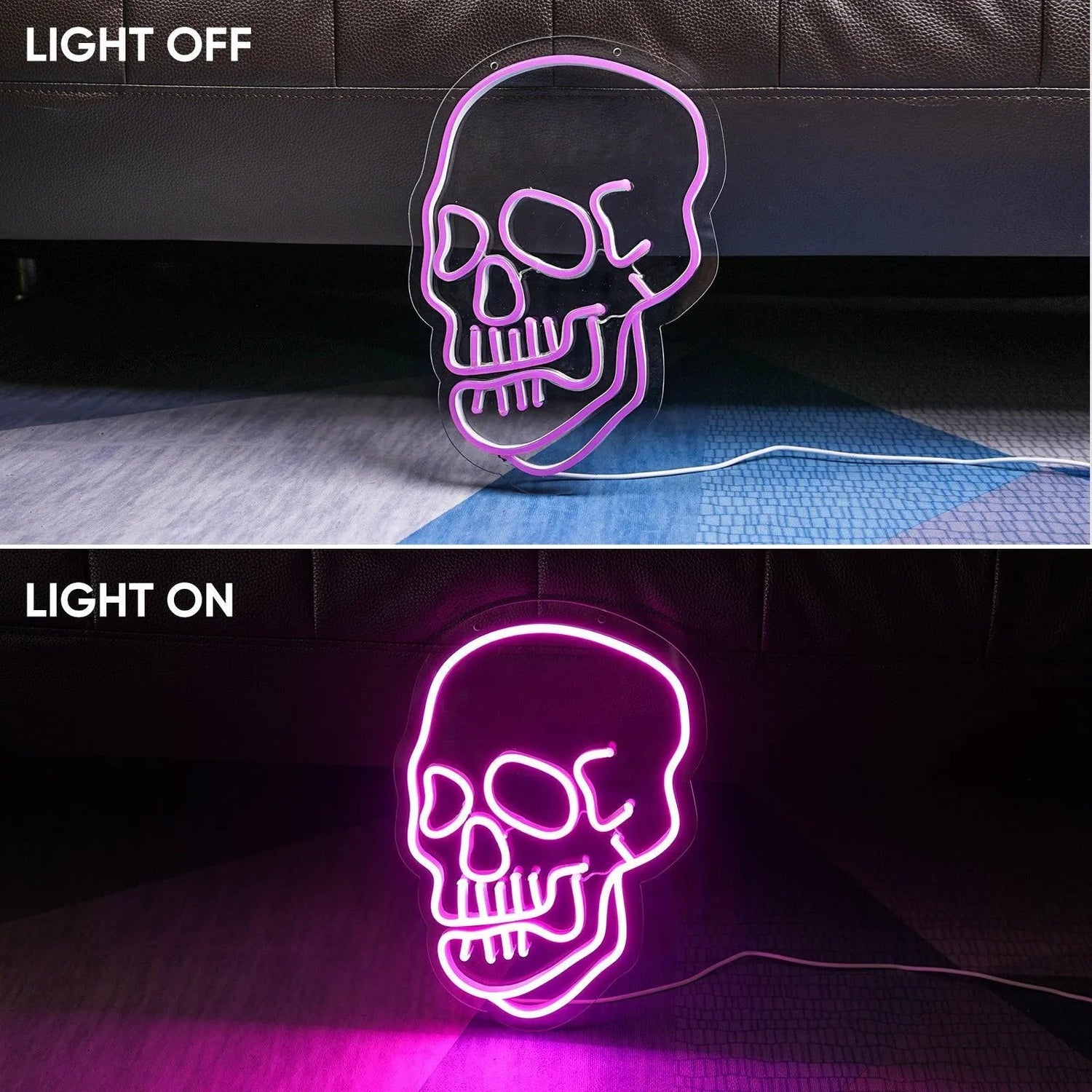 Skull Neon Sign Halloween Sign 12.8 X 8.8 Inch