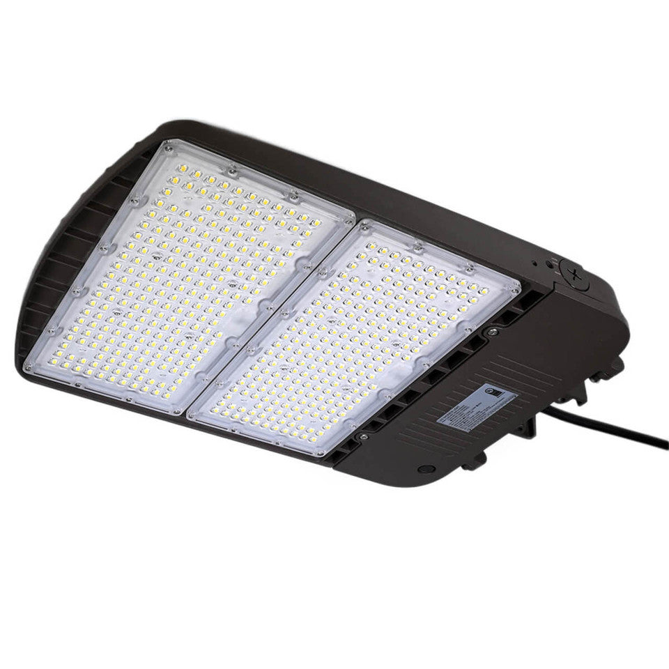 LED Shoebox Light - 200W/240W/300W Wattage Adjustable - 5000K -39000Lumens 120-277VAC - 0-10V Dimmable - IP66 - UL Listed - DLC Premium Listed - 5 Years Warranty