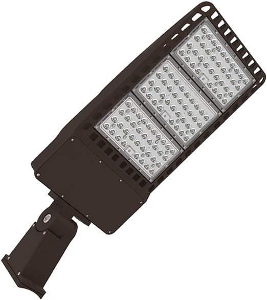 LED Shoebox Light/Area Light - Direct Mount - 300W/350W/400W Wattage Adjustable, 5000K CCT, 0-10V dimmable IP67 Waterproof Rated, 100-347V, 170Lumens UL, DLC 5.1 Premium